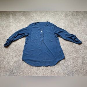 Zip Front Utility Blouse